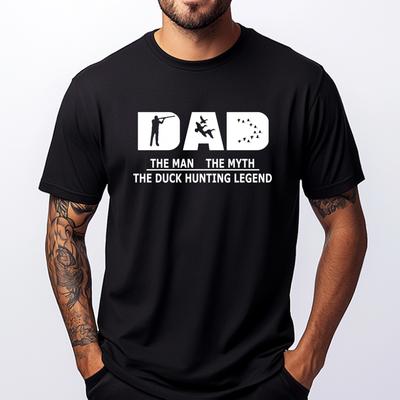 Dad Man Myth Duck Hunting Legend Father Funny T Shirts Oversize Mens Gifts Print Camisetas De Hombre