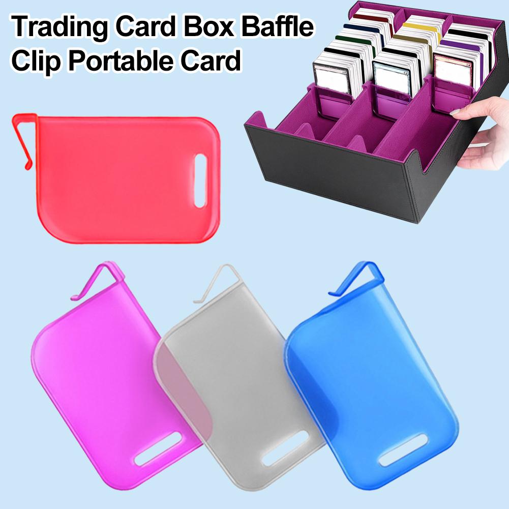 5Pcs PP Plastic Trading Card Box Baffle Clip Game Card Multi-layer Box Card Spacer Storage Classification Barrier Plate Clip