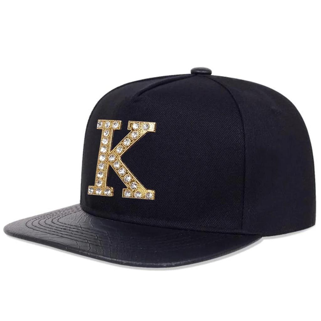 Women Diamond K Letter Print Label Baseball Caps Spring Autumn Outdoor Use Adjustable Casual Hip-Hop Trucker Caps Sunscreen Hat For Men And