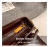 Glossy Women's Shoulder Bag with Vintage Key Pendant - 2025 Autumn/Winter Collection