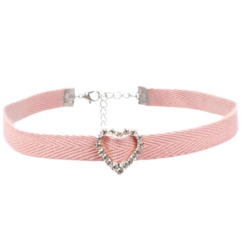 Fashion Heart Pendant Necklace Gothic Butterfly Flower Velvets Choker for Women Clavicle Neck Chain Wedding Jewelry Gift