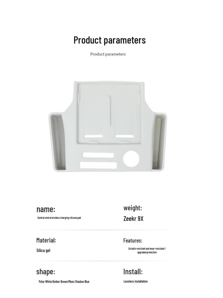 Silicone Cup Holder Pad for Zeekr 9X: Wireless Charging & Interior Car Accessory