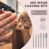 A84X-7Pc Wood Carving Tools,1/8Inch Shank HSS Engraving Drill Tool Wood Crafts Accessories With 4486 Chuck For Dremel Tool