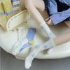 Socks Summer Thin Mesh Hollow Breathable Socks Sweet Tide Flower Medium Tube Stack Socks Tide