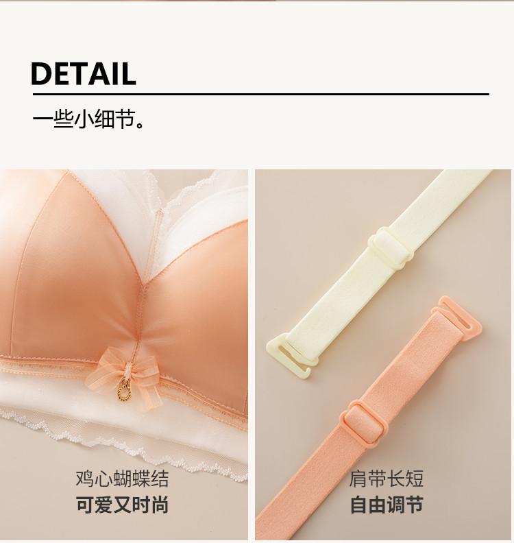 French luxury satin lace lingerie with crescent shaped inner cup, anti sagging and non empty cup