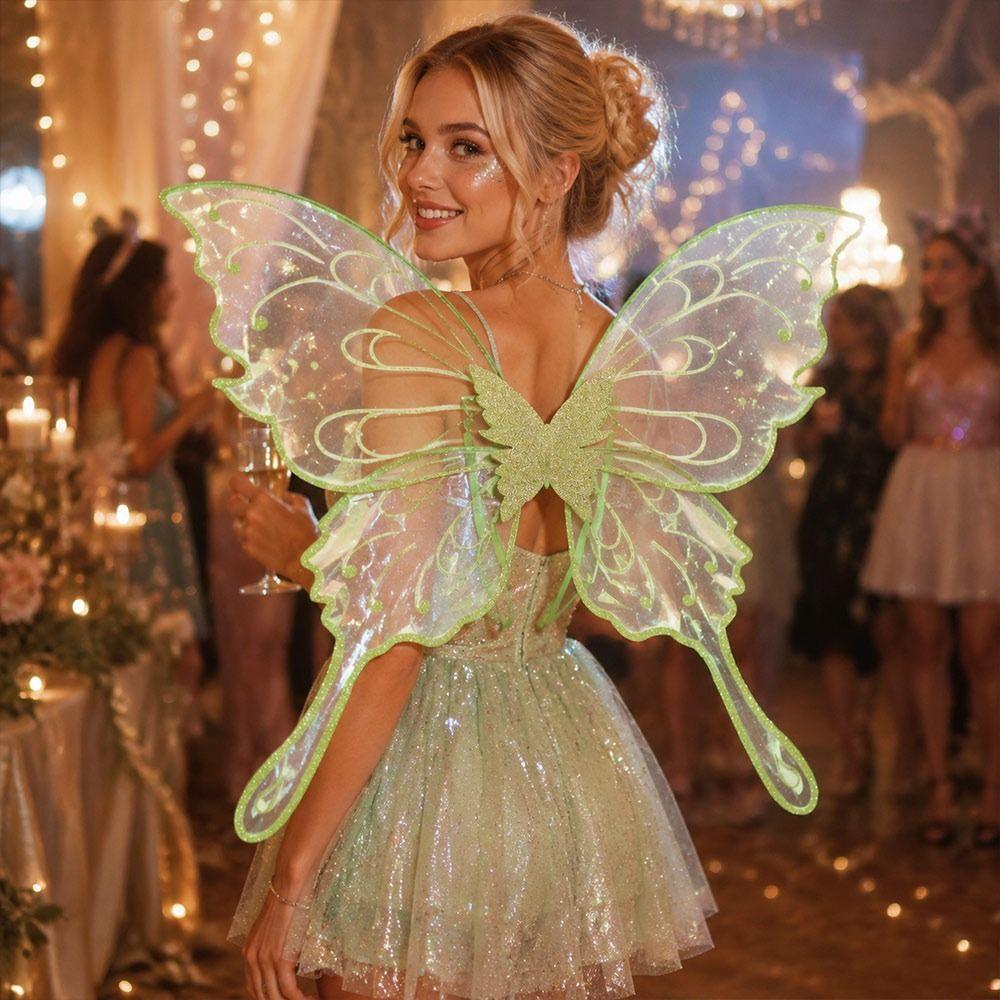 Back Attachment Butterfly Fairy Wings Sparkling Dress Up Wings Butterfly Costume Wings  Women Girls