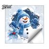 Easy Peel And Stick Decorations Christmas Snowman Toilet Stickers 3D Bathroom Wall Decals Holiday Glass Door Stickers Waterproof PVC Window