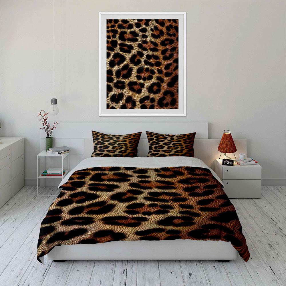 Fantasia maculata di leopardo. Set lenzuola Set copripiumino Copripiumini Federe(1 * Copripiumino 2 * Federe senza imbottitura per piumino)