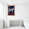 Vintage 'DRINK Barg's' Rustic Metal Tin Sign with Red/Blue Border, Retro Home Bar Café Decor, 'It's Good' Quote Rustic Wall Art