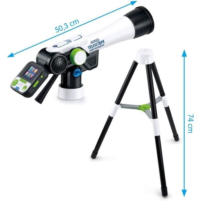 Télescope Vidéo Interactif - VTech - Genius XL - Écran LCD 2.4 - Zoom X110 - 5 Modes De Jeu