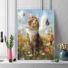 Maine Coon and grassland Pattern  3pcs 100% Round Full Drill 5D DIY Diamond Painting Embroidery Cross Stitch Rhinestone Décor