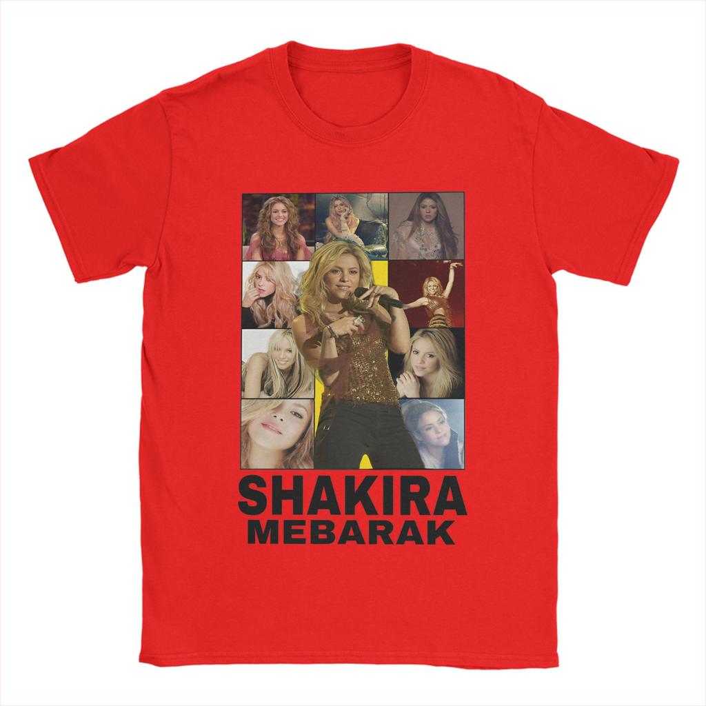 Singer Shakira T-Shirt Men  Fashion Cotton Tee Shirt Round Neck Short Sleeve T Shirts 6XL Clothing