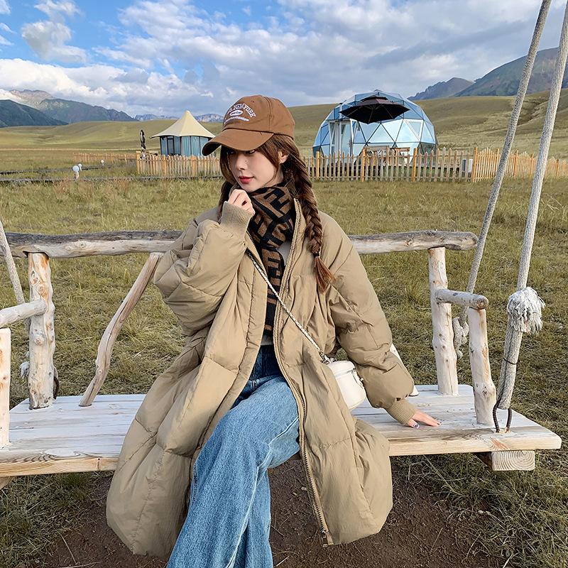 New winter cotton-padded coat women's long thickened versatile loose cotton-padded jacket warm cotton-padded jacket trendy