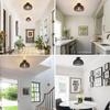 Boho Light Fixtures Ceiling Rattan Lights Boho Chandelier Flush Mount Ceiling Light for Hallway Foyer Entrance Bedroom Kitchen