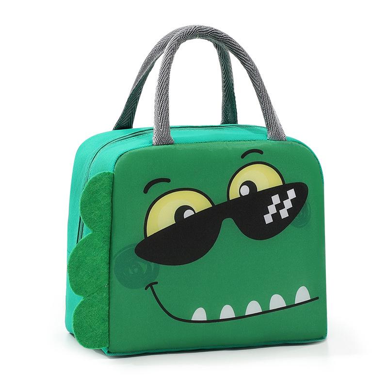 3D Cartoon Thermal Bento Bag - Insulated Lunch Box with Aluminum Foil Lining