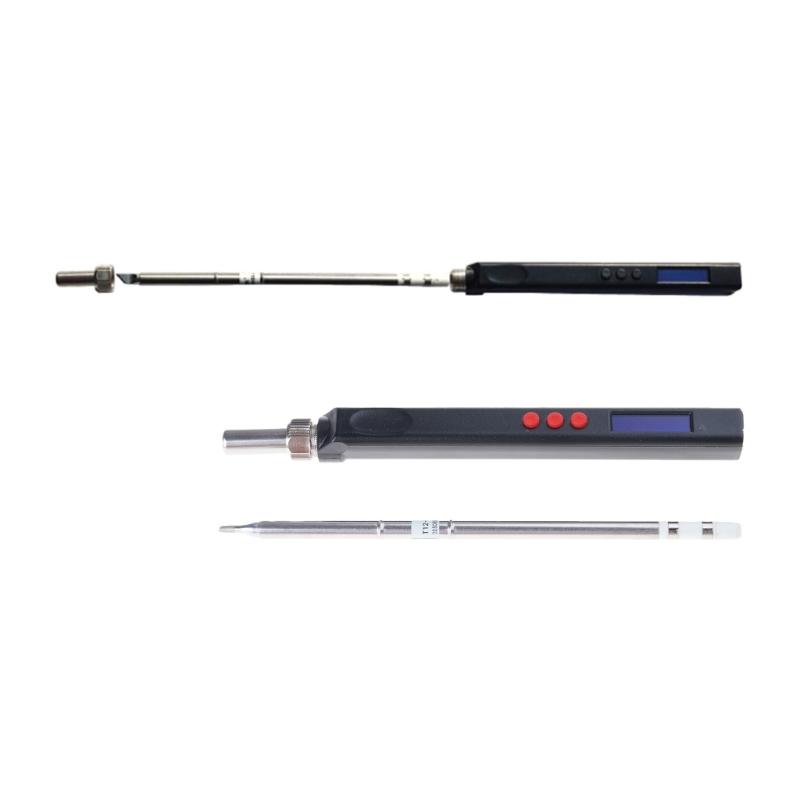 T12 Mini Digitales OLED Löteisen USB Typ-C PD 65W Einstellbare Temperatur Elektrisches Schweißen Lötstation Werkzeug