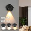 New LED Motion Sensor Night Light USB Type-C Tricolor Lamp, Wireless Wall Light for Corridor Staircase Bedroom Hallway Home Decor Lighting