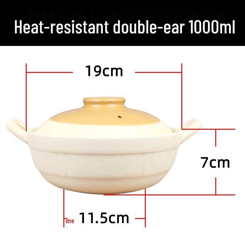 High-Temperature Resistant Unglazed Single-Handle Earthenware Clay Pot for Rice and Noodles