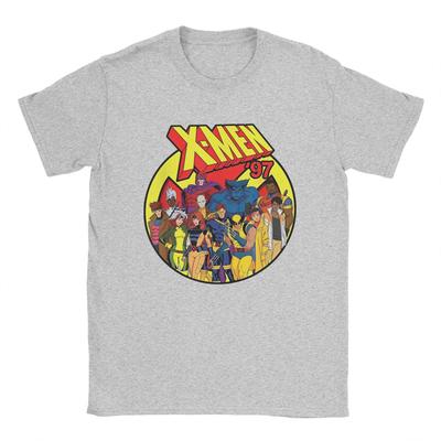Herren Damen T-Shirt XMen 97 Zeichentrickserie Team Einzigartig Baumwoll-T-Shirts Kurzarm-T-Shirts Rundhals-Oberteile S3XL Übergröße