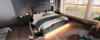Upholstered Bed 180×200, Double with 4 Drawers, LED Lighting and USB-C Charging, Storage and Youth with Slatted Frame, Velvet, Grey, without Mattress