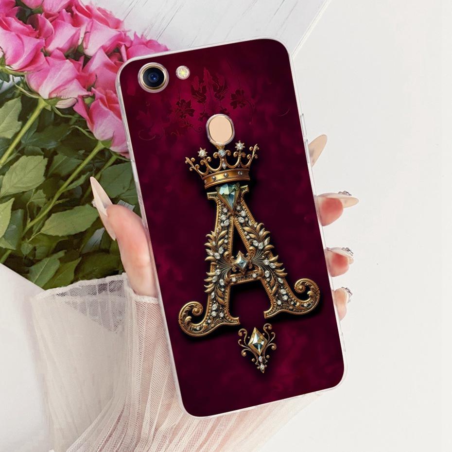Fashion Crown Letter Case For OPPO F5 F7 F3 Soft Silicone TPU Back Cover For F7 F3 F5 Youth Phone Cases