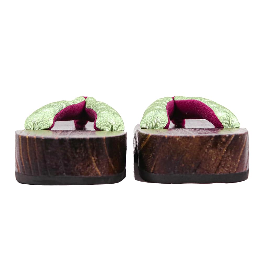 Geta Burnt [KYOETSU] Clogs, Dull, Paulownia, Women's (3 Khaki, one_size)
