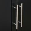 Kitchen Trolley, Cabinet with Doors, Drawer, Mobile Spice Rack, 109 x 40 x 89 cm, Black
