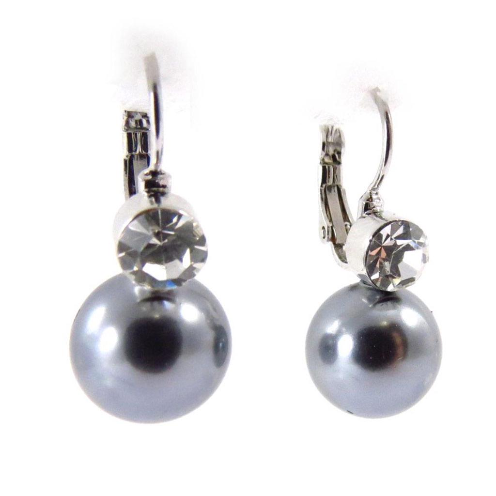 Les Trésors De Lily [J6237] - Gray 'Sissi' Designer Earrings