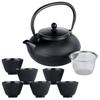 Enameled Cast Iron Tea Kettle With Infuser And Cups Cast Line 1 L / 60 Ml, 8 Pcs.