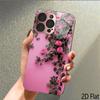 oseVine 2DFlat For iPhone17 18 16 15 14 13 12 11 Pro Max XS XR 8 7Plus Phone Cover Shockproof Protective Back Cover