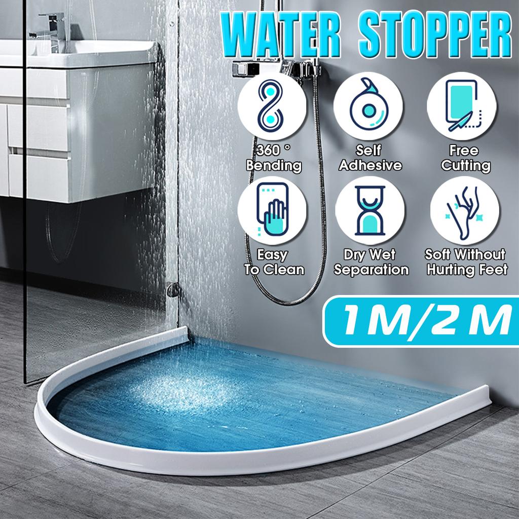 Buy Bathroom Water Stopper Self-Adhesive Water Retaining Strip Water ...