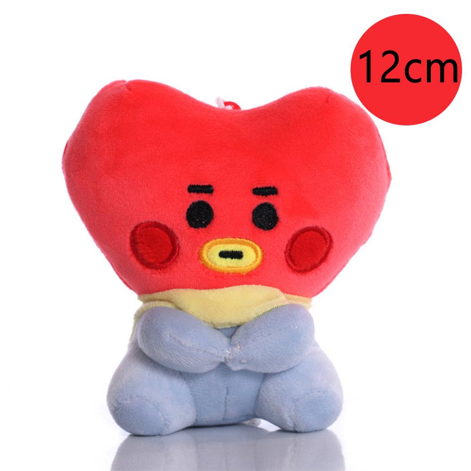BT21 Plush Toys Kawaii Mini Keychain Anime Pendant Ornament for Kids Toy About 12cm Soft Stuffed Animals Doll Gift