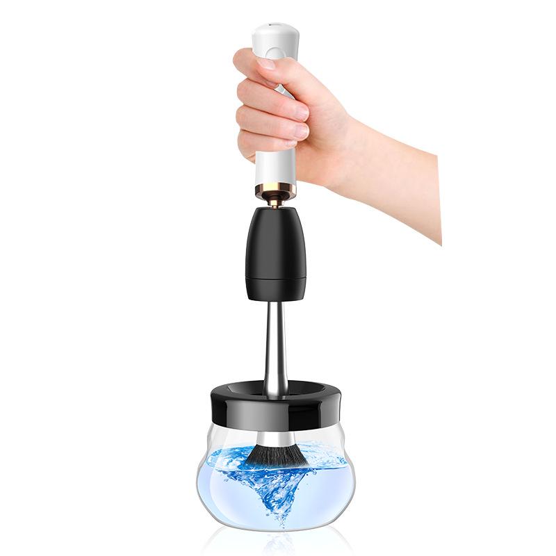 USB Rechargeable Electric Makeup Brush Cleaner & Spin-Dry Scrubber