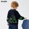 M.Latin Jungen Winter Fleece Jacquard Polo Sweatshirt 2025