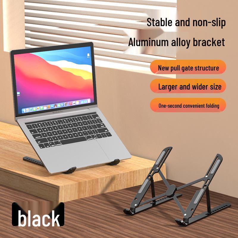 Adjustable Aluminum Laptop Stand with Heat Dissipation, Strong Load Bearing, Lightweight & Portable Design
