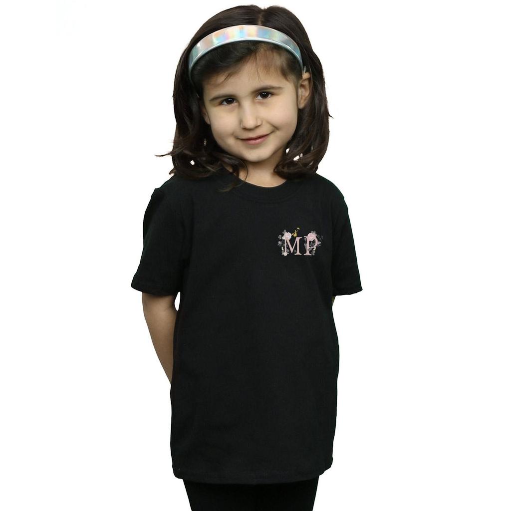 Disney Girls Mary Poppins Letter Breast Print Cotton T-Shirt