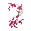 Cherry Blossom Iron Patch Iron-on Blossom Plum Applique Patch Embroidered Floral Patch for Jeans Garment Jackets Backpacks Clothes DIY Crafts