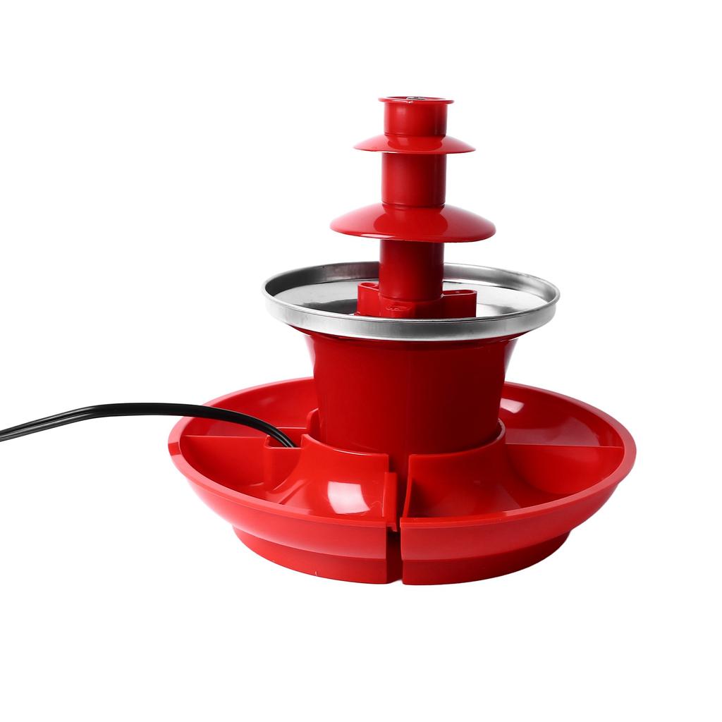 3-stufiger elektrischer Schokoladenfondue-Brunnen, Maschine für Partys, zum Eintauchen von Erdbeeren und Apfelspalten