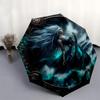 Oceanic Elegance: Mystical Sea Goddess Wall ArtUmbrella, Portable 3-Fold Compact Umbrella,Christmas Gift ES660