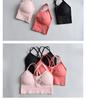 European & American Quick-Dry Cross Back Shockproof Wire-Free Plus Size Yoga Sports Bra for Women