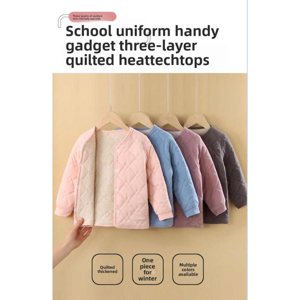 School Uniform Artifact:Children's Autumn and Winter Cotton Jacket, Cotton Pants, Warm Cotton Jacket for Boys and Girls, Inner Lining FSchool Students