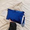 New Shiny Sequins Cosmetic Bag Multifunctional Large Capacity Storage Bag Leather Polyester Sequins Clutch Bag Makeup Storage