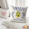 Pc Italian Amalfi Coast Lemon Pillow Case Fashion Square Pillowcase Bedroom Sofa Room Ins Decoration Leisure