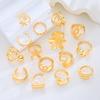 Vintage Punk Flower Starfish Rings Set for Women Men Metal Elegant Multilayer Luxury Thick Knuckle Ring Daily Wear Jewelry 2026