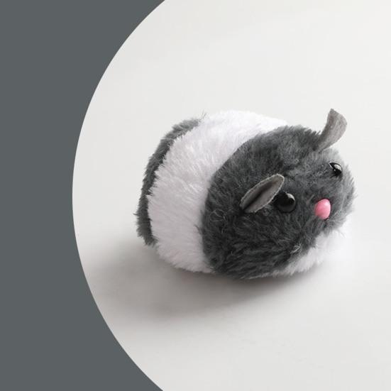 Katzen Zugmaus Interaktives Katzenspielzeug Bewegliche Vibrationsmaus Flauschige Plüschmäuse Spielzeug für Katzen Kätzchen Haustiere Indoor-Bewegung Unterhaltung