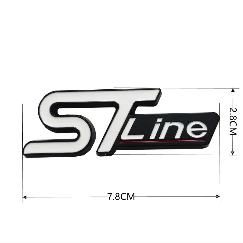 ST-Line Metal 3D Sticker Styling Car Grille Mesh Decoration and Fender Exterior Decoration For Ford Focus Mondeo Edge Explorer