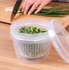 Plastic Container for Kitchen Refrigerator Organizer Box - Fruit Drain Seal, Ginger Garlic Storage, Green Onion Crisper Utensils