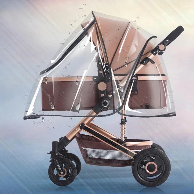 Universal Waterproof Pram Rain Cover Baby Stroller Accessories Transparent  Pushchairs Raincoat