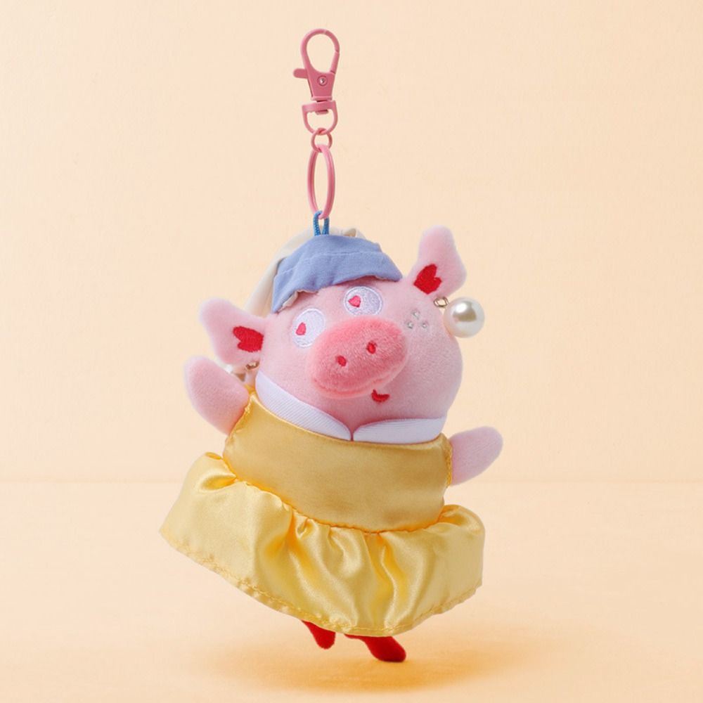 10CM Size Pig Plush Keyring Soft Plush Cartoon Pig Doll Pendant  Birthday Party
