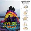 1pc Trick or Treat Blanket, Lightweight Flannel Fleece with Digital Printing, Soft Warm for Sofa, Travel, Camping, Office, Couch, Chair, and Bed, All-